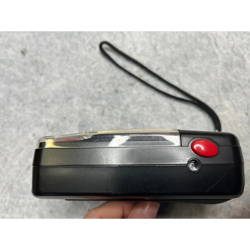 Polaroid 35mm One Film‎ Camera Vintage Point and Shoot Black Red Flash